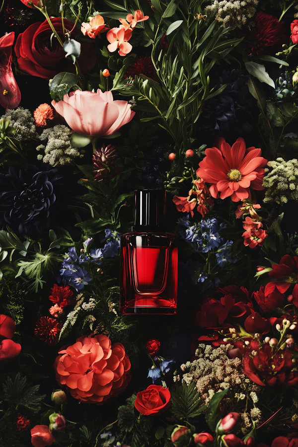 Red Perfume & Flowers