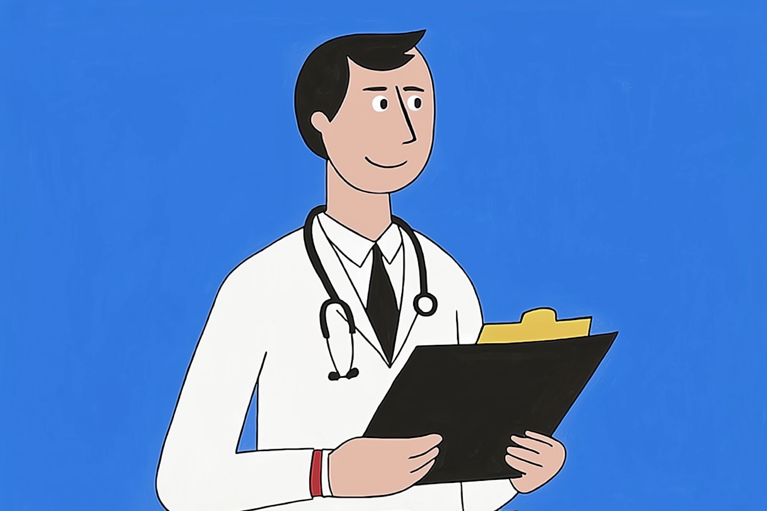 Friendly Cartoon Doctor Illustration