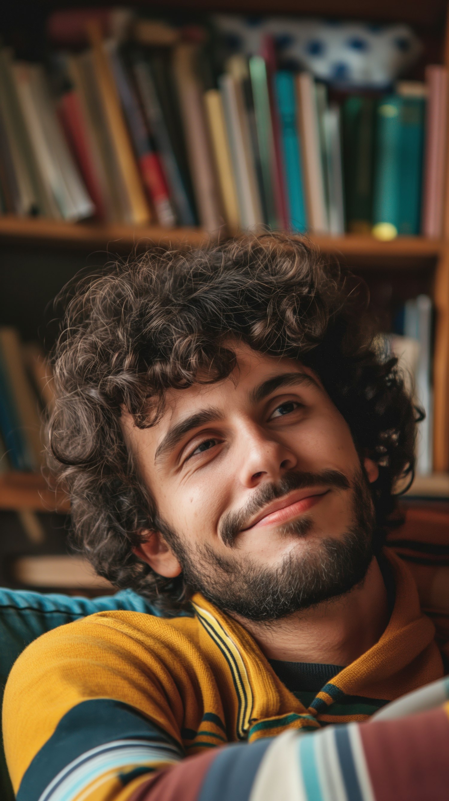 Young Man in Colorful Sweater