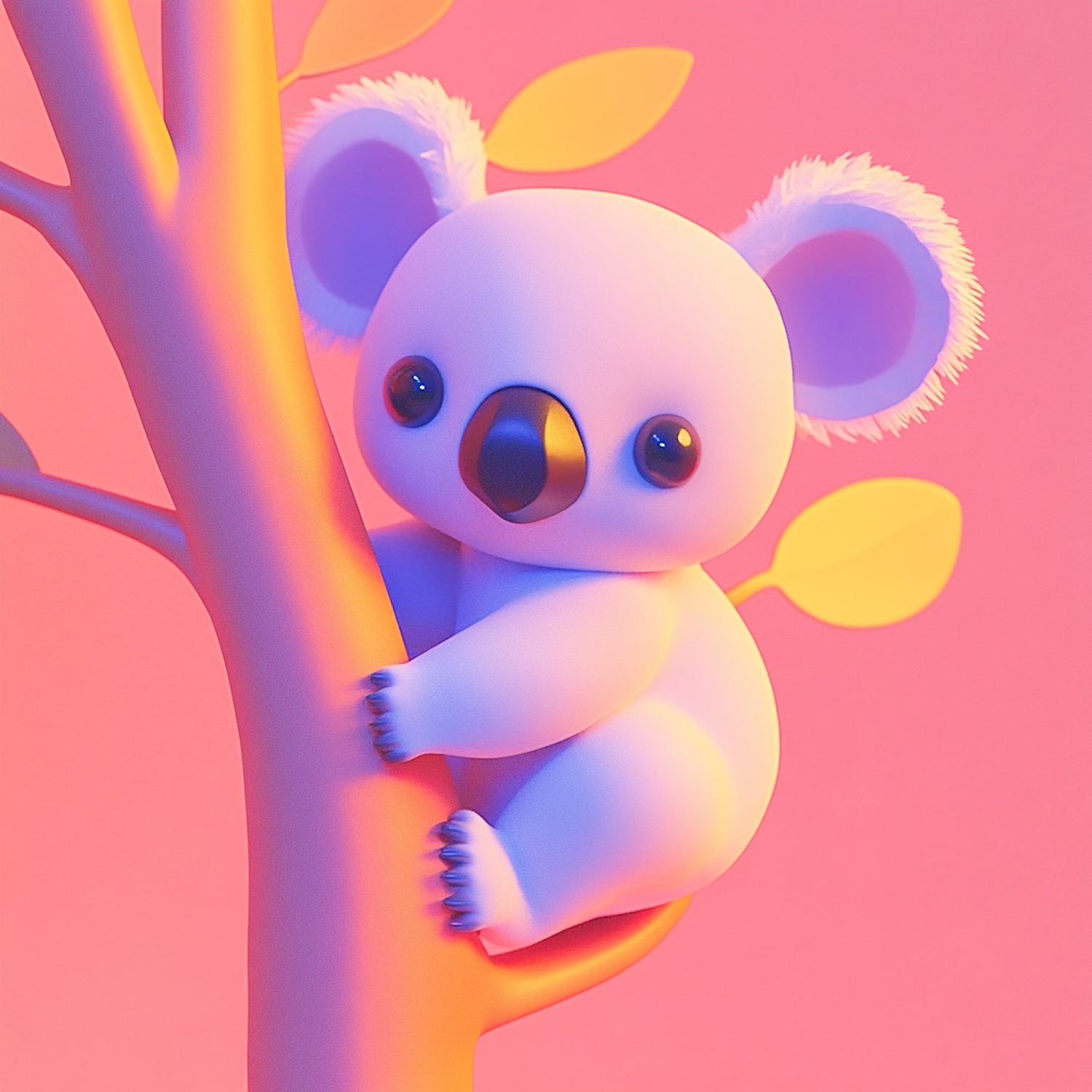 Whimsical Cartoon Koala