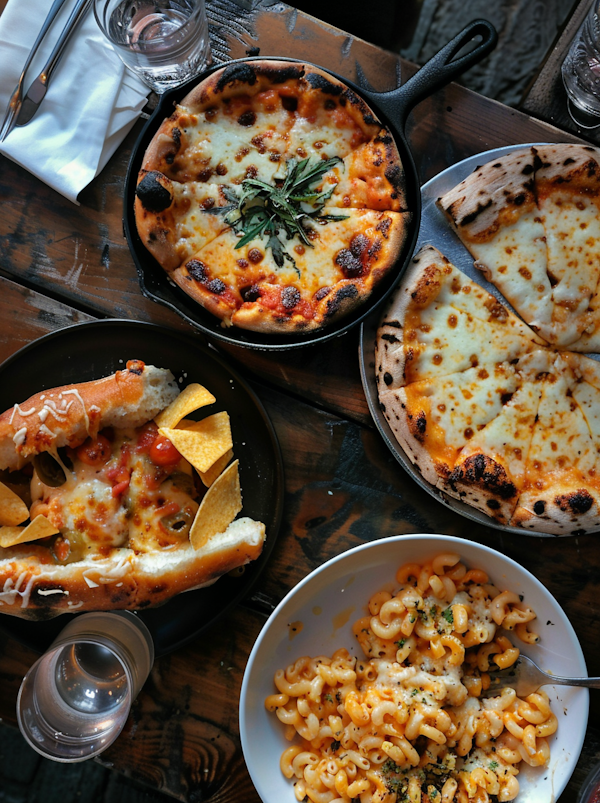 Italian Feast on Rustic Table