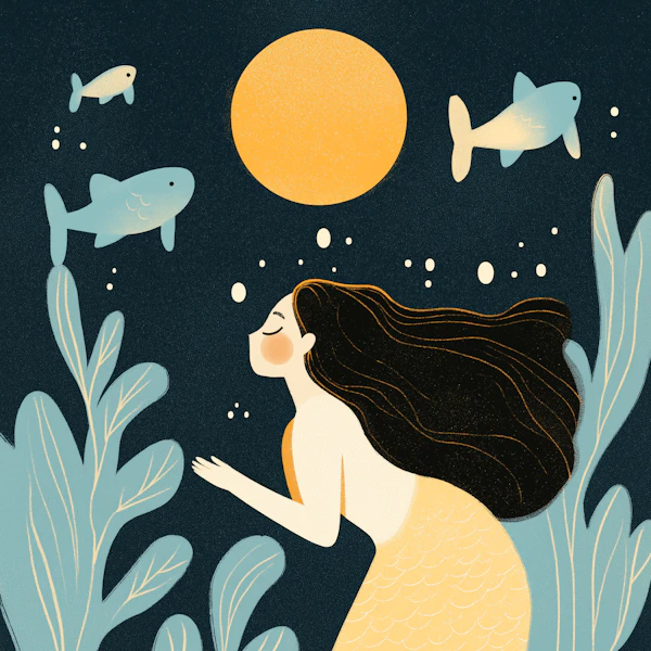 Serene Mermaid Illustration