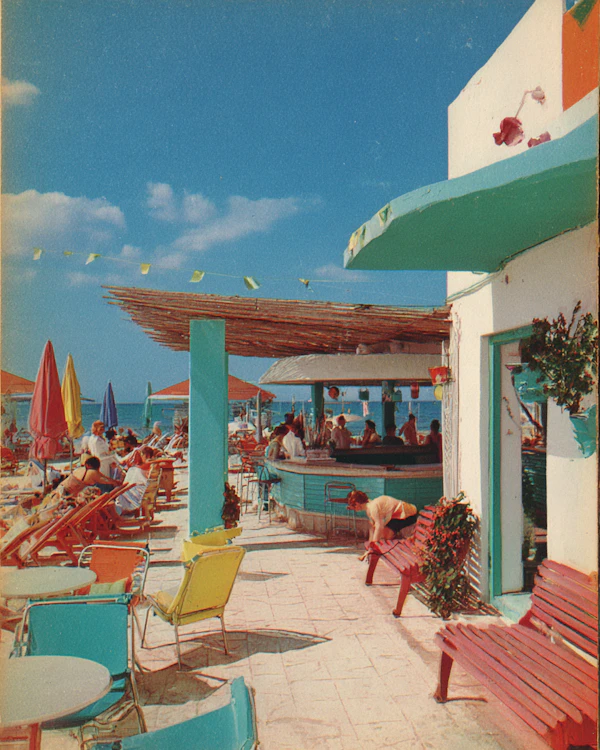 Tropical Beachside Scene