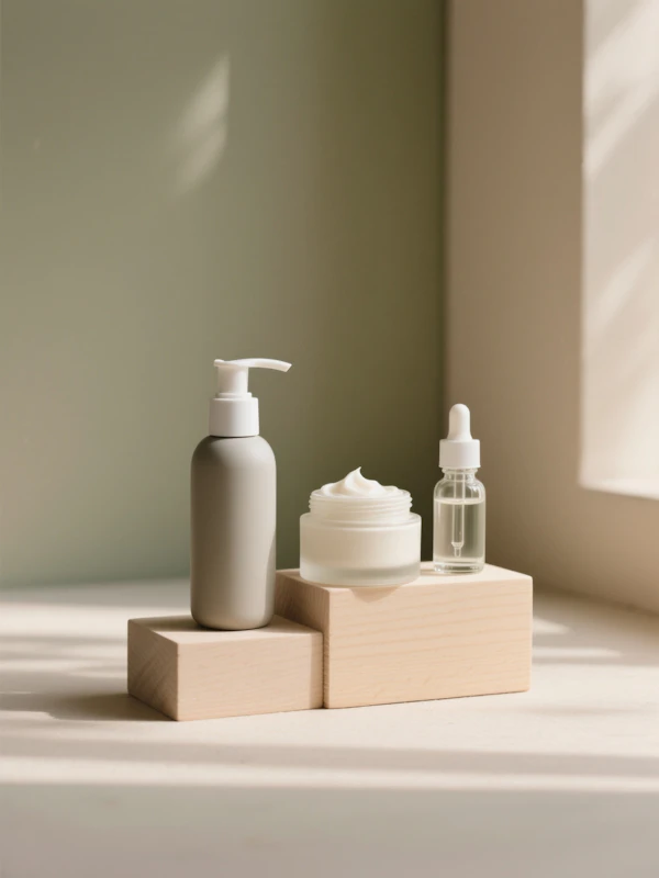 Minimalist Skincare Display