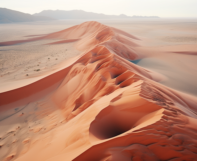 Desert Dunescape: Light and Shadow Symphony