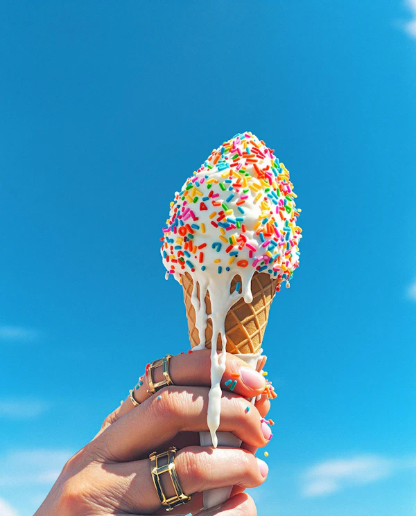 Melting Ice Cream Cone