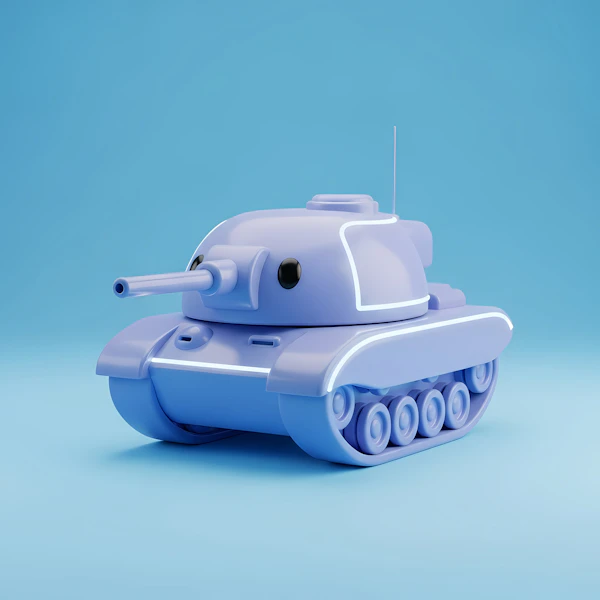 Cute 3D Toy Tank