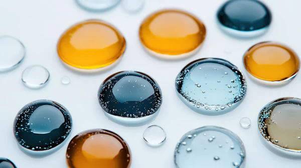 Colorful Liquid Droplets