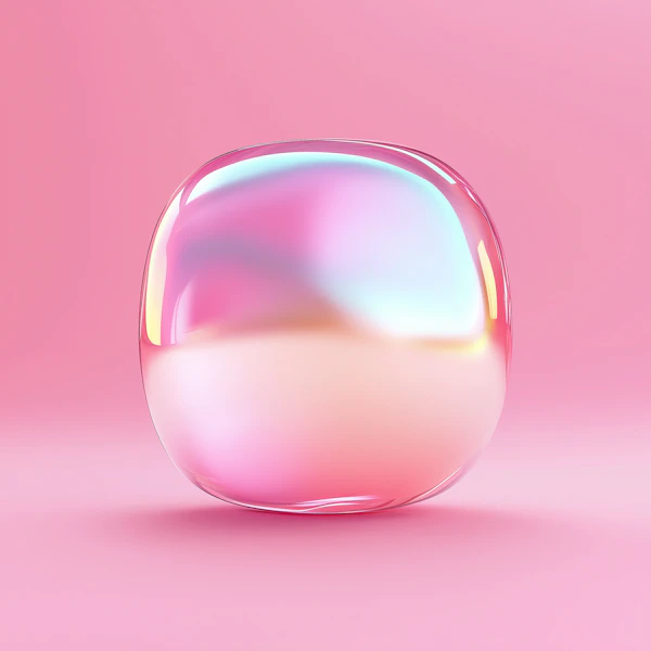 Iridescent Cube Art
