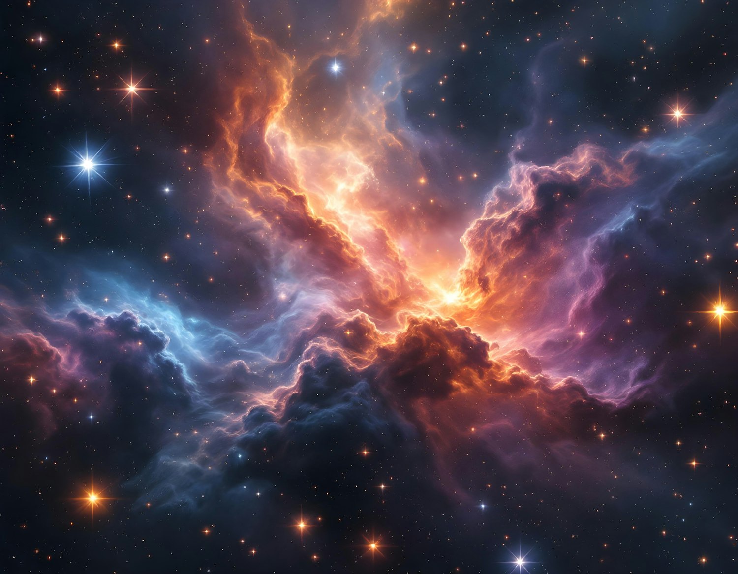 Vibrant Cosmic Nebula