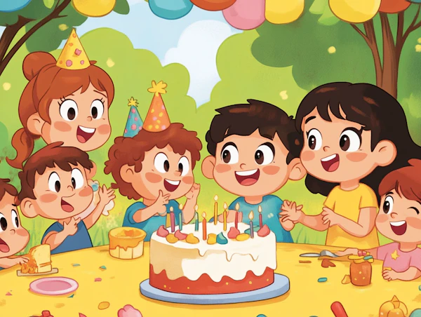 Lively Birthday Party Scene
