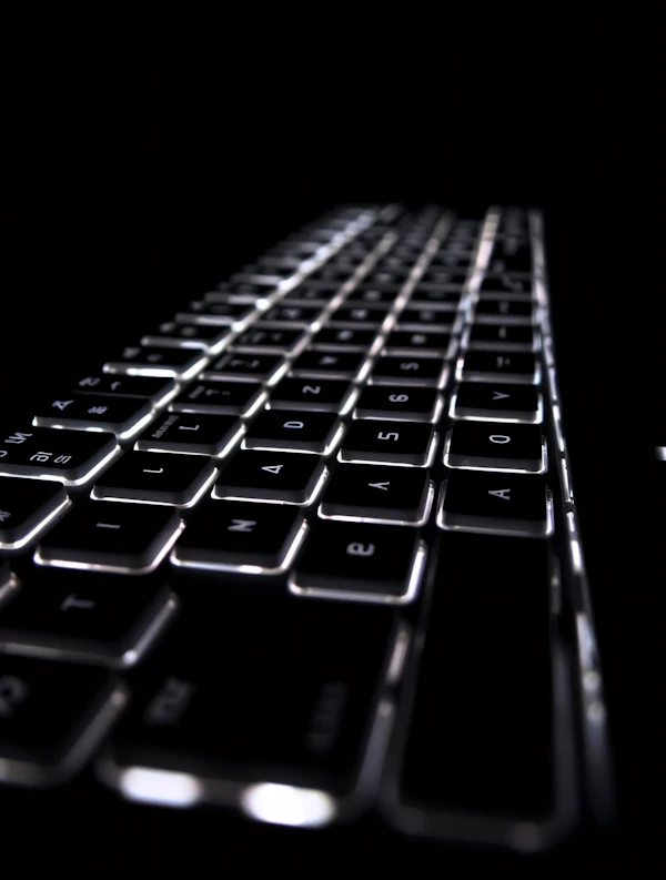Backlit Keyboard Close-Up
