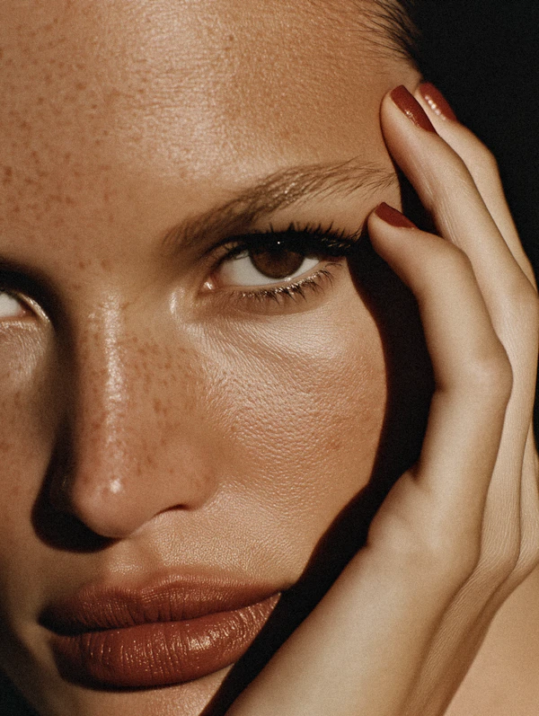 Freckled Elegance Portrait