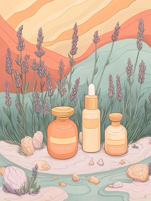 Serene Bottles with Lavender