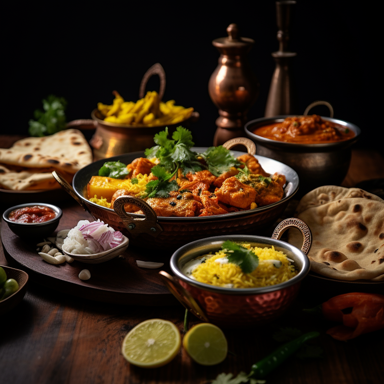 Traditional Indian Feast Display