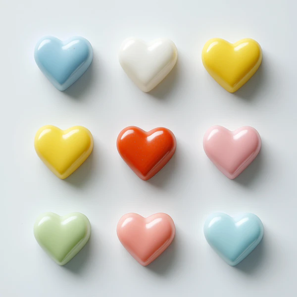 Pastel Heart Grid