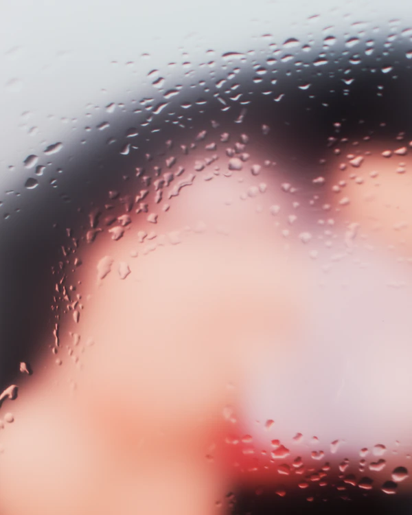 Fogged Glass Close-Up