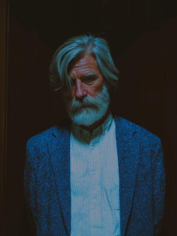 Pensive Elderly Man