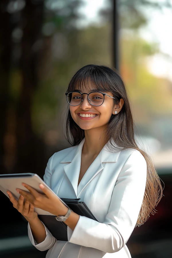 Young Woman with Tablet