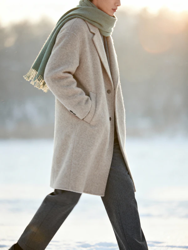 Snowy Walk in Sunlight