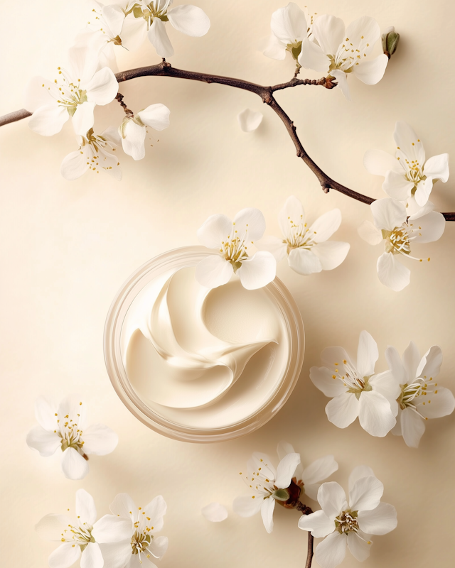 Cream with Blossoms