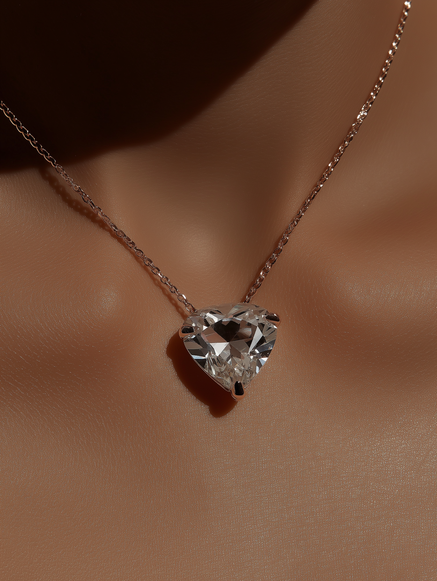 Heart-Shaped Diamond Pendant