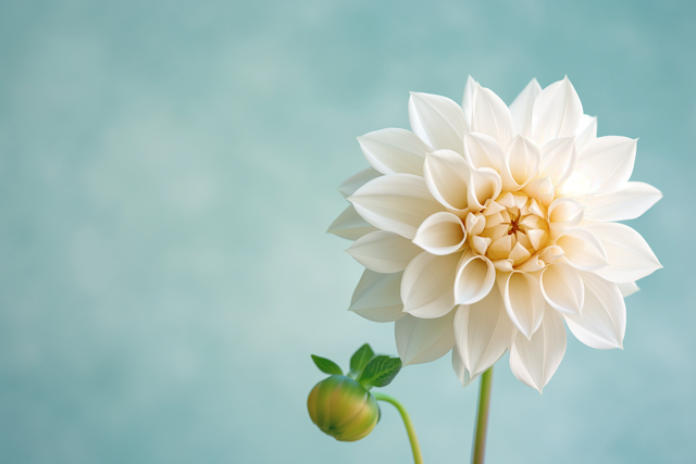 Strikingly Beautiful White Dahlia