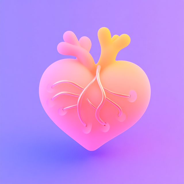 Stylized 3D Heart Illustration