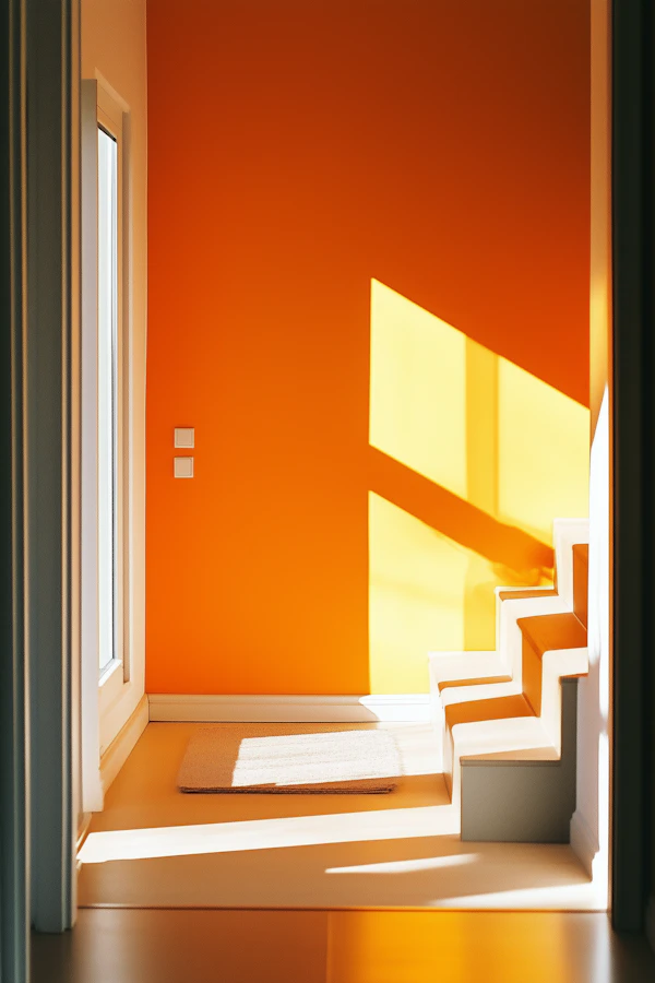 Minimalist Orange Interior