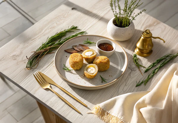 Golden Appetizer Plate