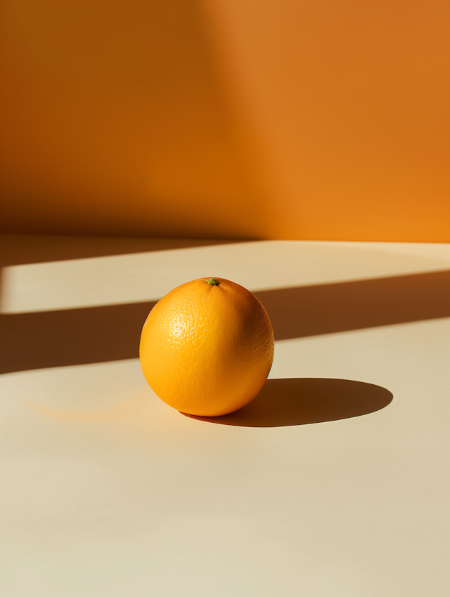 Ripe Orange on Harmonious Backdrop