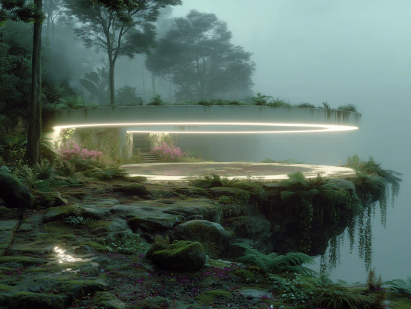 Futuristic Forest Scene