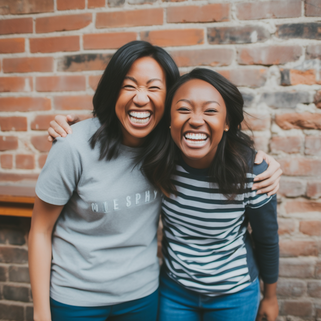 Joyful Embrace of Friendship