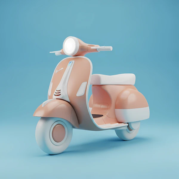 Retro Scooter Render