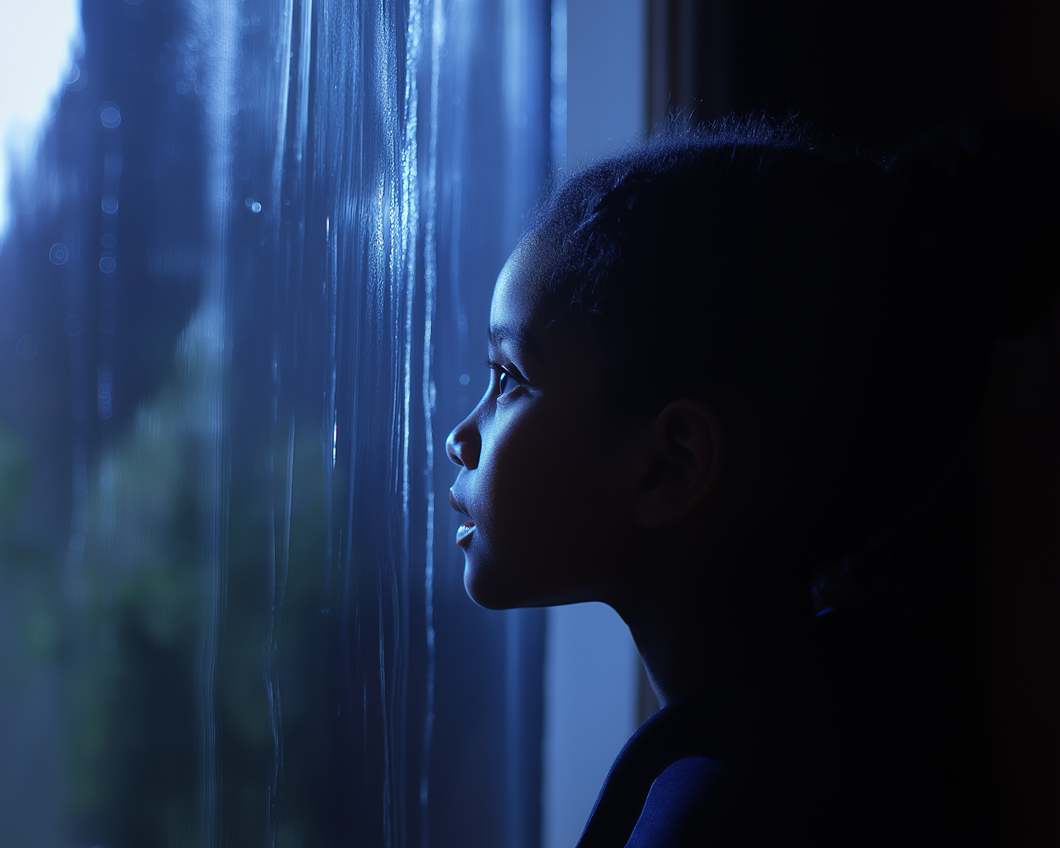 Contemplative Child by the Window