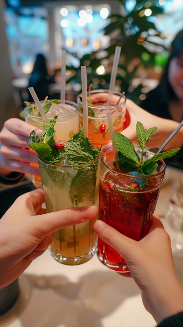 Cheerful Toast Among Friends