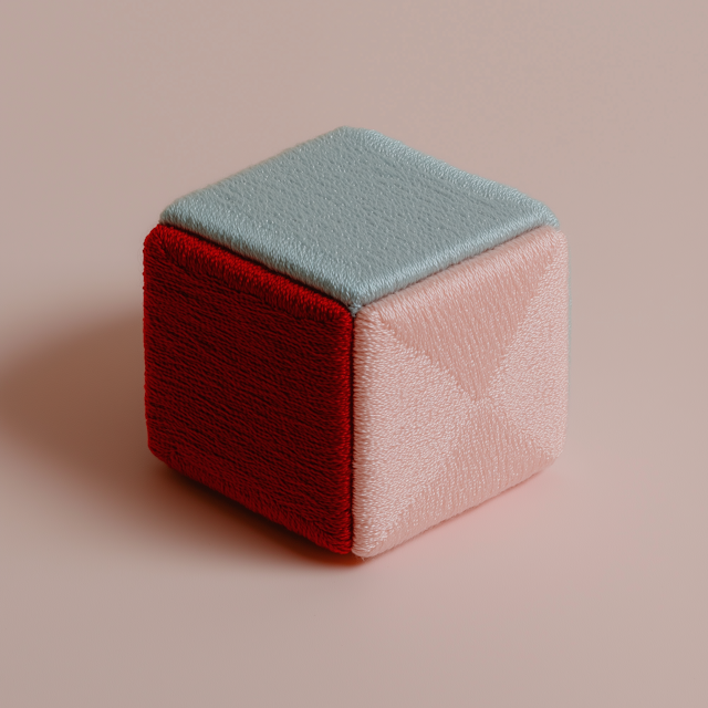 Textured Colorful Cube