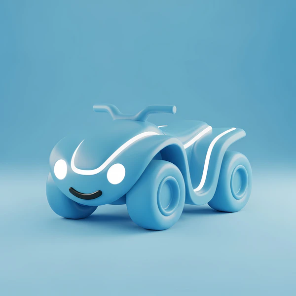Blue Toy-Like ATV