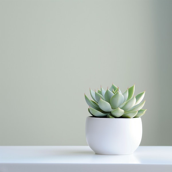 Serene Succulent in Minimalist Setting