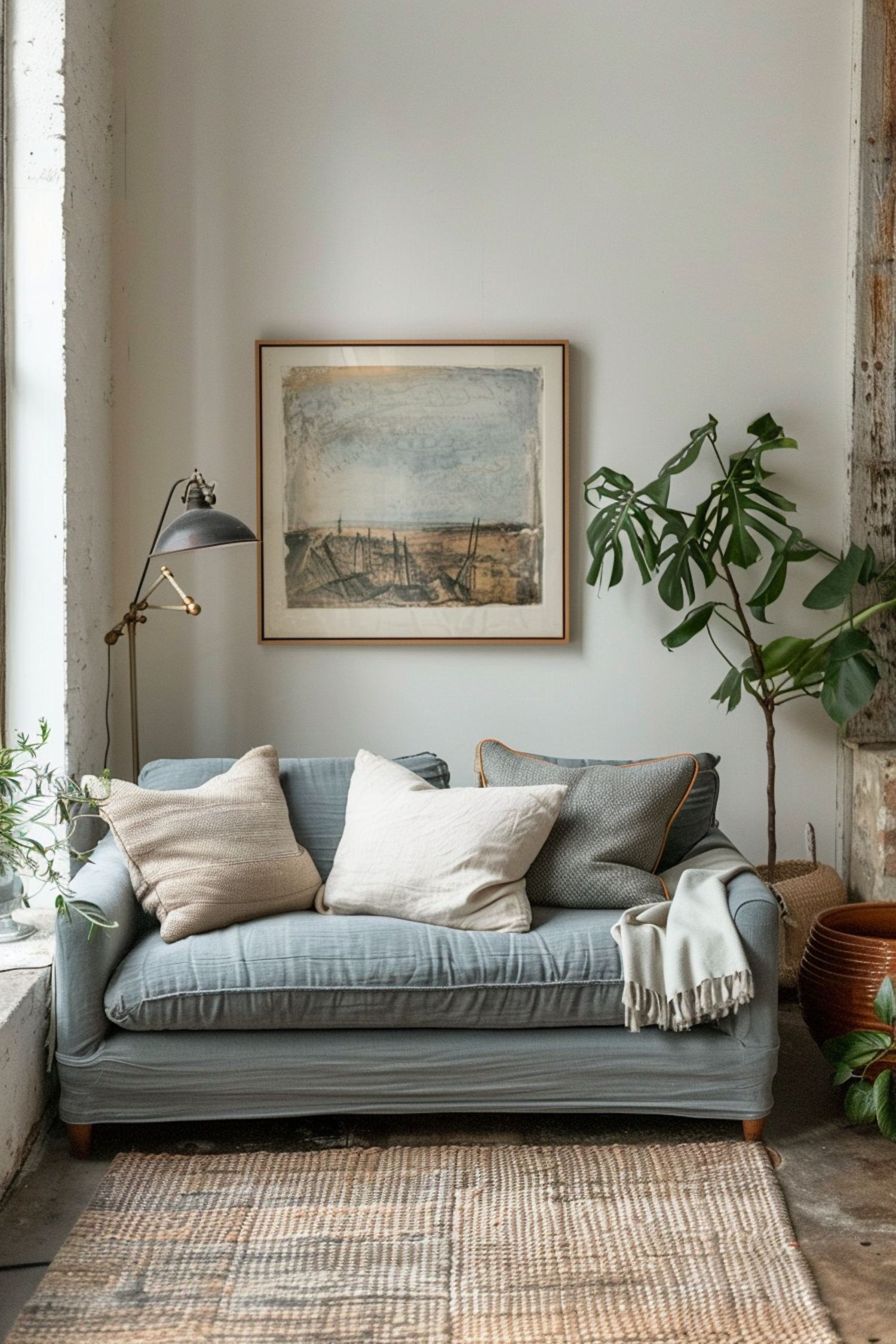 Cozy Interior with Maritime Artwork