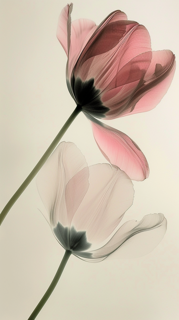 Ethereal X-Ray Tulips