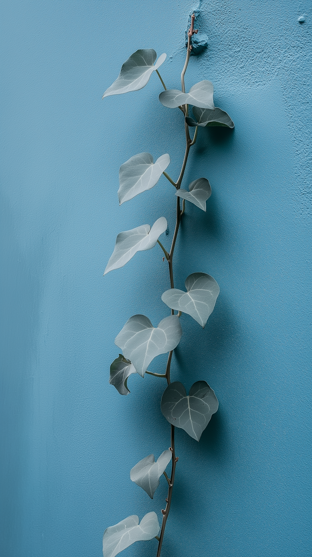 Climbing Plant on Blue Background