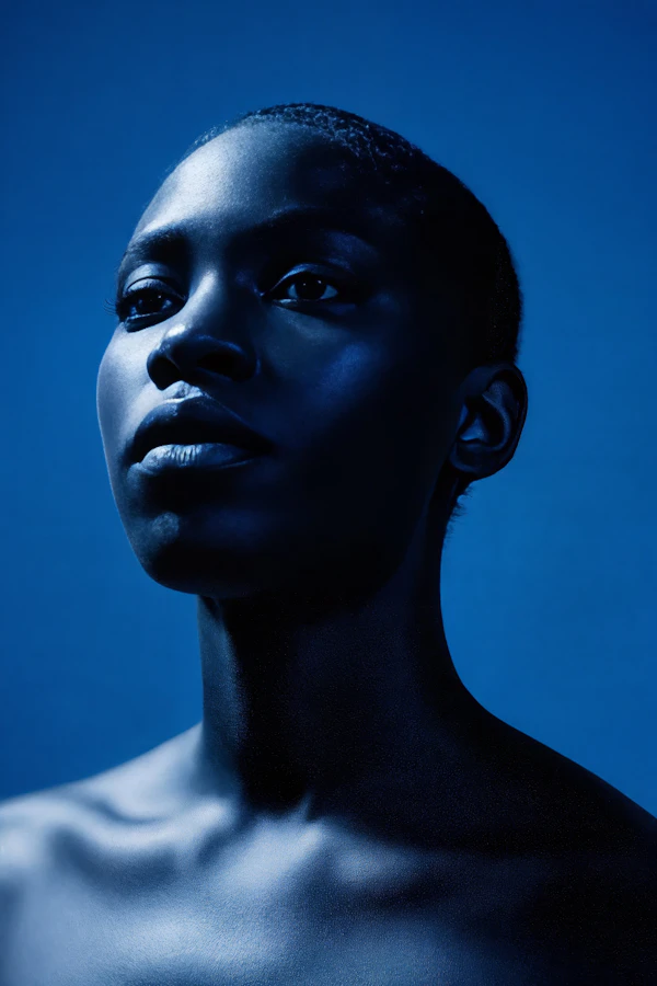 Dramatic Blue Portrait