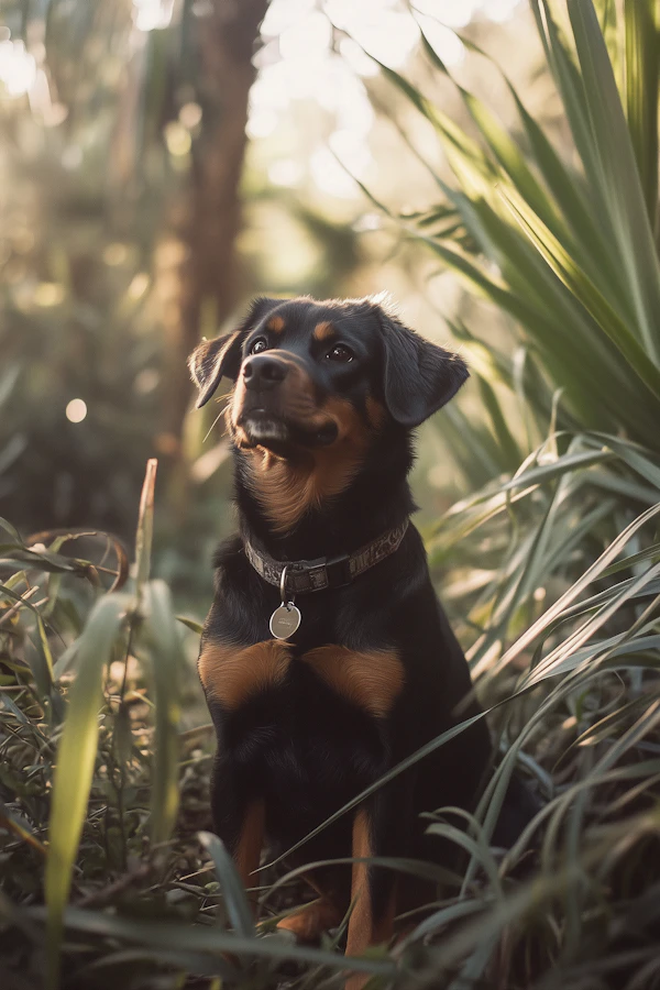 Curious Dog in Nature
