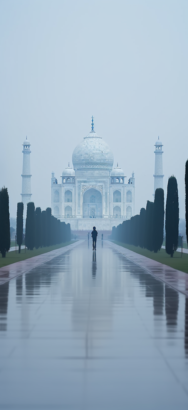 Ethereal Solitude at the Taj Mahal