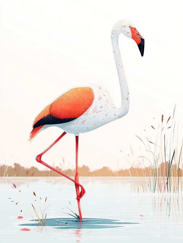 Elegant Flamingo Art