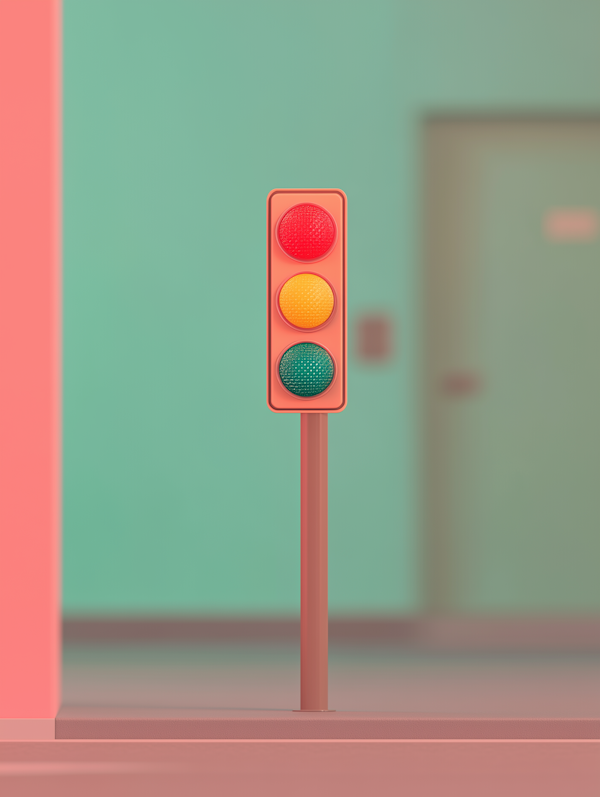 Stylized Traffic Light Illustration