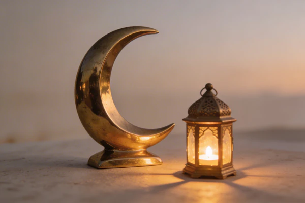 Golden Moon and Lantern