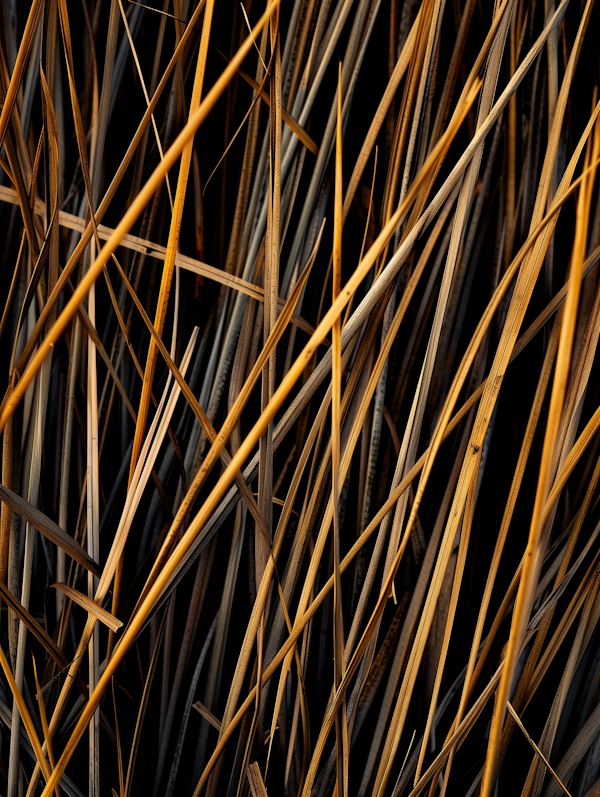 Intricate Weave of Autumn Reeds