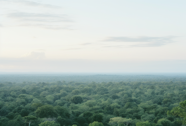 Serene Aerial Forest Panorama